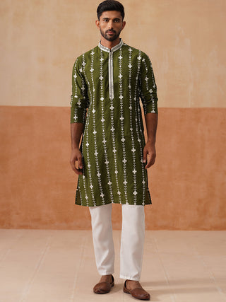 Classic Embroidered Kurta Pyjama Set