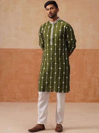 Classic Embroidered Kurta Pyjama Set