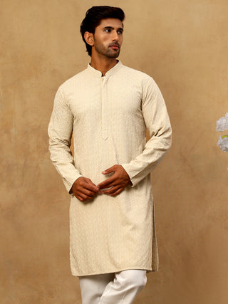 Men Embroidered Viscose Rayon Kurta with Pyjama