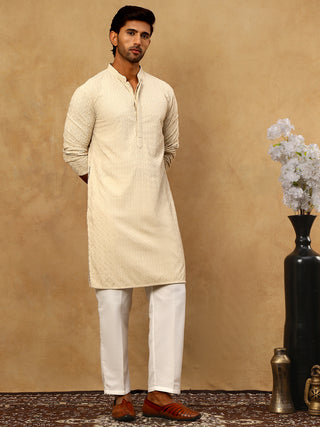 Men Embroidered Viscose Rayon Kurta with Pyjama