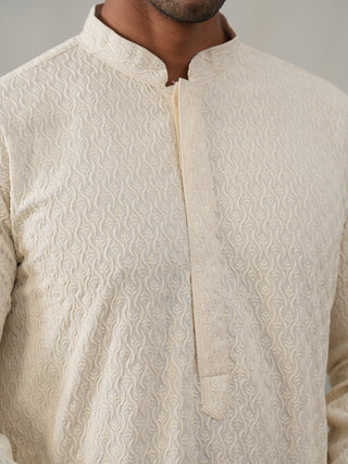 Men Embroidered Viscose Rayon Kurta with Pyjama