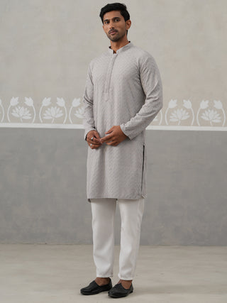 Men Embroidered Viscose Rayon Kurta with Pyjama