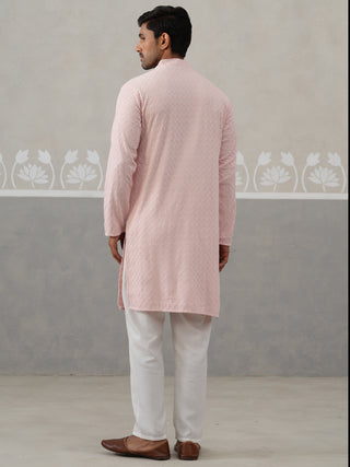Men Embroidered Viscose Rayon Kurta with Pyjama