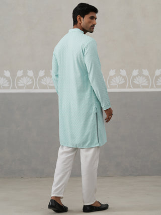 Men Embroidered Viscose Rayon Kurta with Pyjama