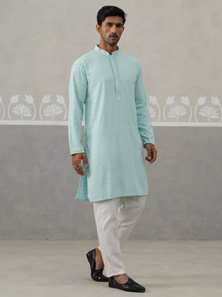 Men Embroidered Viscose Rayon Kurta with Pyjama