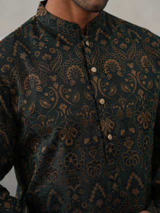 Silk Blend Designer Kurta Pyjama for Men