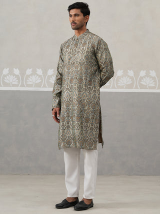 Silk Blend Designer Kurta Pyjama for Men