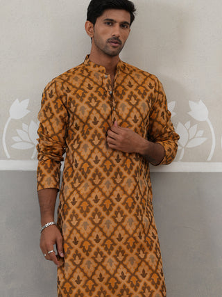 Silk Blend Woven Design Kurta Pyjama Set