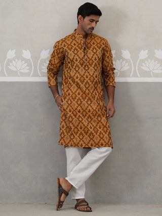 Silk Blend Woven Design Kurta Pyjama Set