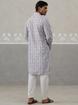 Printed and Emrbroidered Kurta Pyjama Set