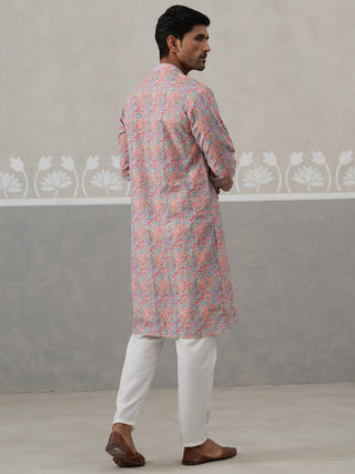 Printed and Emrbroidered Kurta Pyjama Set