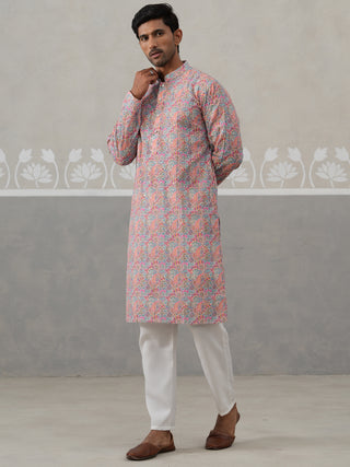 Printed and Emrbroidered Kurta Pyjama Set