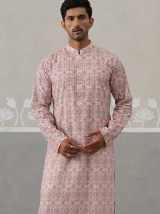 Printed and Emrbroidered Kurta Pyjama Set