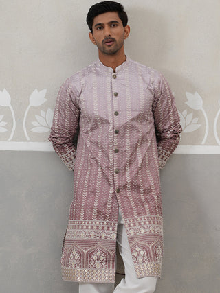 Designer Embroidery Silk Blend Kurta Pyjama for Men