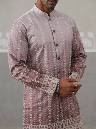 Designer Embroidery Silk Blend Kurta Pyjama for Men