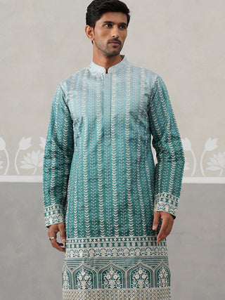 Silk Blend Kurta Pyjama Set