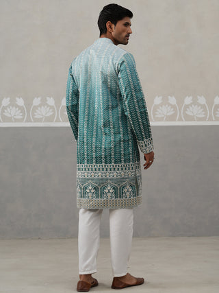 Silk Blend Kurta Pyjama Set