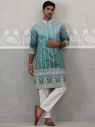 Silk Blend Kurta Pyjama Set