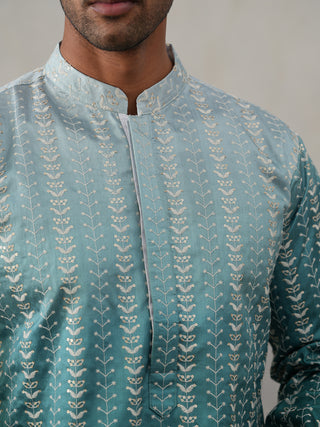 Silk Blend Kurta Pyjama Set