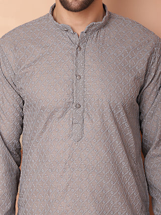 Chikankari Pure Cotton Kurta with Churidar