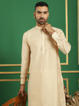 Jompers Men's Solid Cotton Kurtas