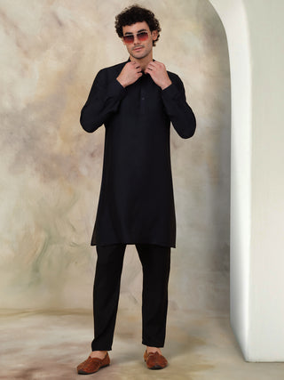 Jompers Men's Solid Cotton Kurtas