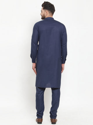 Jompers Men's Solid Cotton Kurta Payjama Set