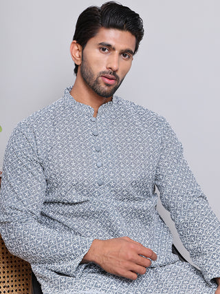 Floral Embroidered Kurta With Churidar
