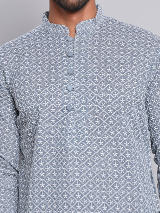 Floral Embroidered Kurta With Churidar