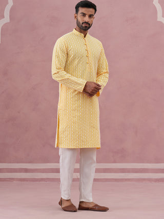Floral Embroidered Kurta With Churidar