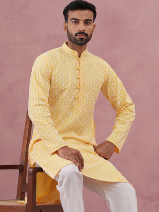 Floral Embroidered Kurta With Churidar