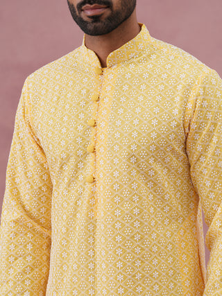 Floral Embroidered Kurta With Churidar