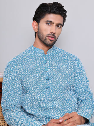 Floral Embroidered Kurta With Churidar