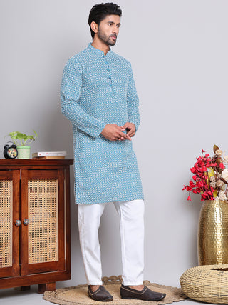 Floral Embroidered Kurta With Churidar