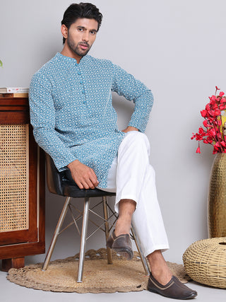 Floral Embroidered Kurta With Churidar