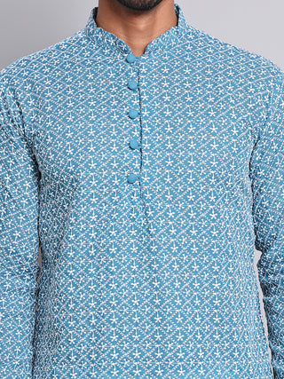 Floral Embroidered Kurta With Churidar