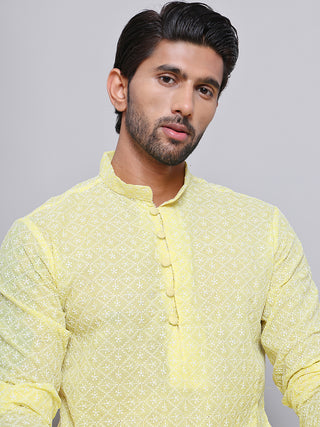 Floral Embroidered Kurta With Churidar