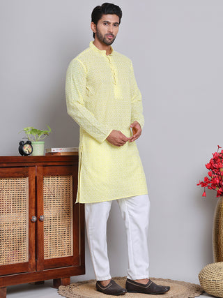 Floral Embroidered Kurta With Churidar