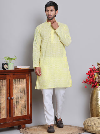 Floral Embroidered Kurta With Churidar