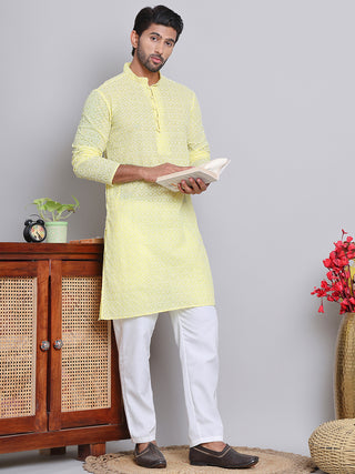 Floral Embroidered Kurta With Churidar