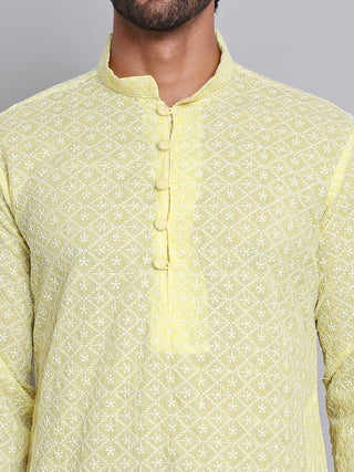 Floral Embroidered Kurta With Churidar