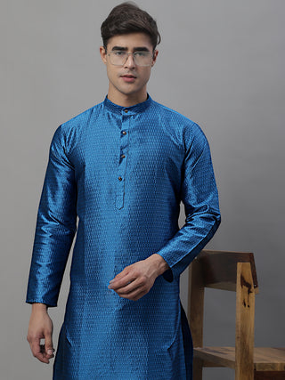 Jompers Men's Peacock Woven Kurta Only