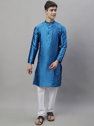 Jompers Men's Peacock Woven Kurta Only