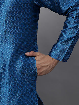 Jompers Men's Peacock Woven Kurta Only