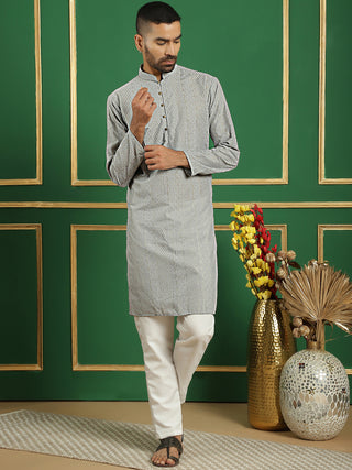 Chikankari Cotton Kurta with Churidar