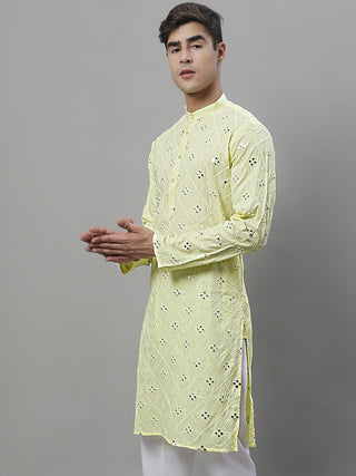 Men's Embroidered Mirror Work Kurtas