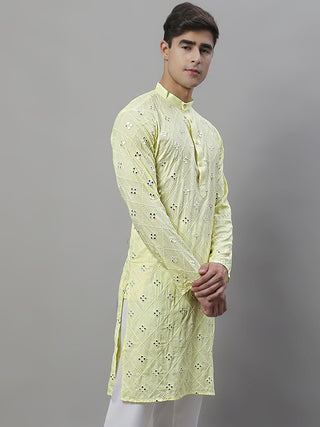 Men's Embroidered Mirror Work Kurtas