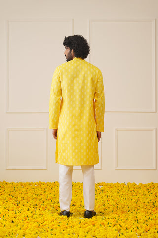 Men's Cotton Floral printed kurta only