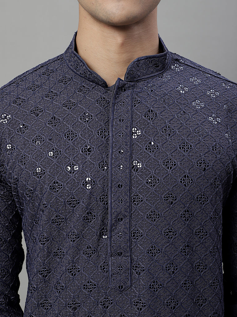 Embroidered Chikankari and Sequence Kurtas For Men