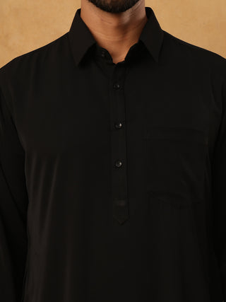 Men's Solid Pathani Kurta with Salwar
